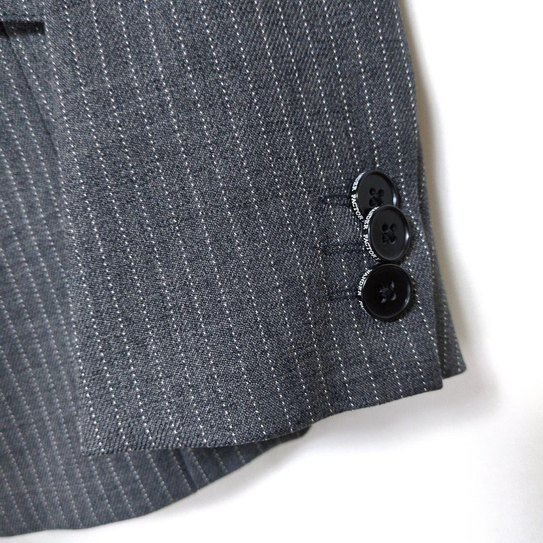 極美品 ワンダーファクトリー キッズフォーマル ストライプ グレー 卒業 入学