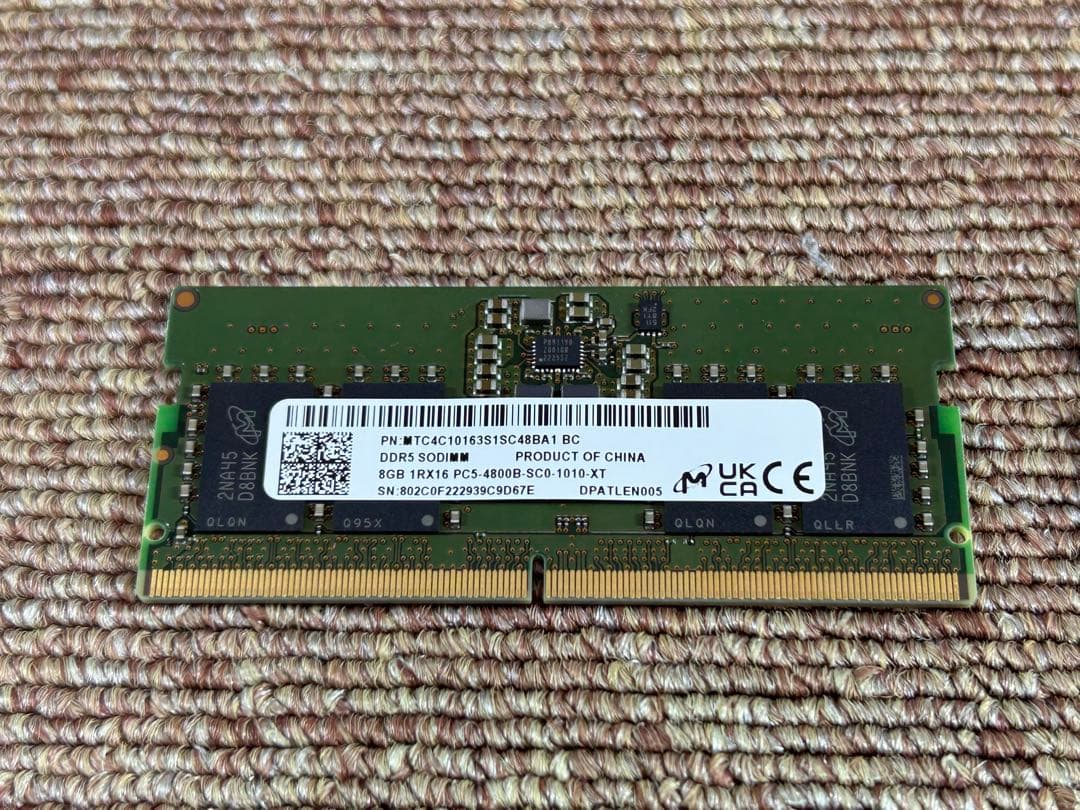 DDR5 SODIMM 4800 16GB ノートPC ベアボーン