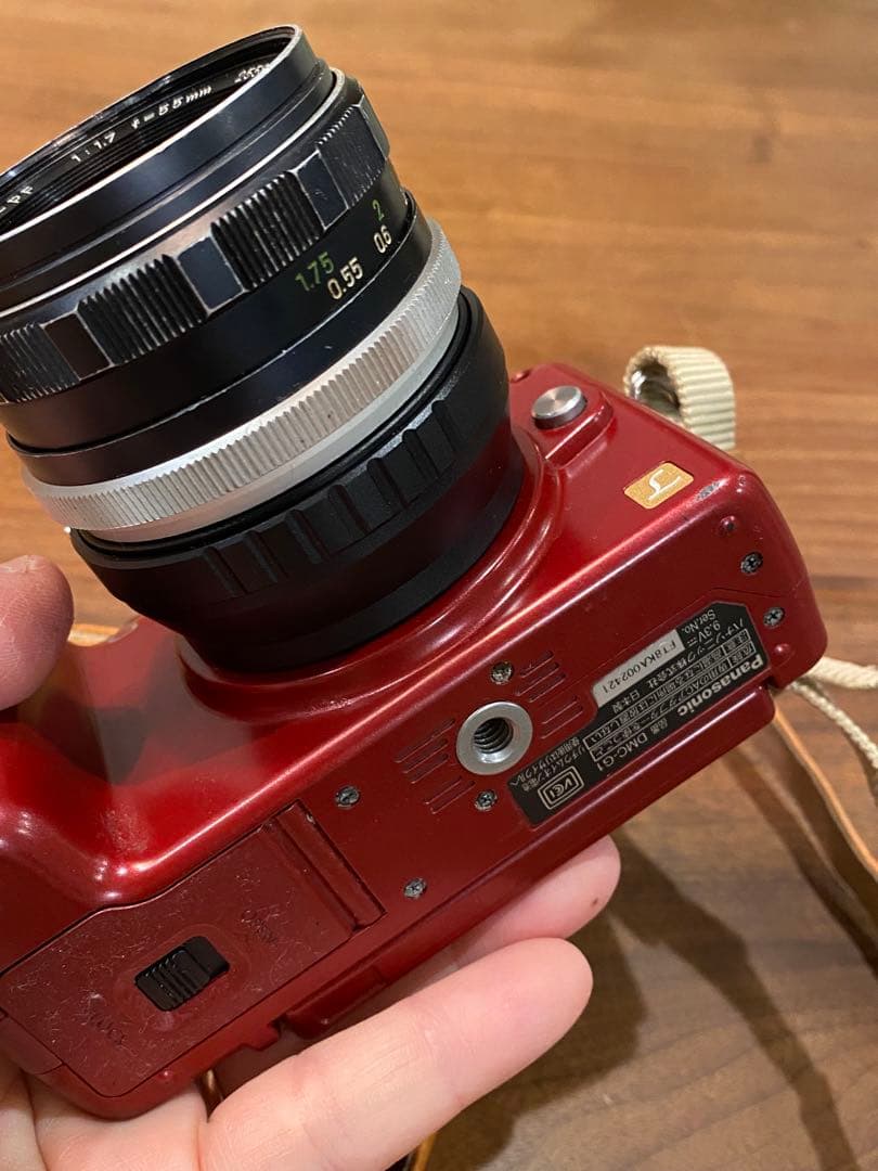 パナソニック　LUMIX G1 赤 ミラーレス　ミノルタ　50㍉緑のロッコール