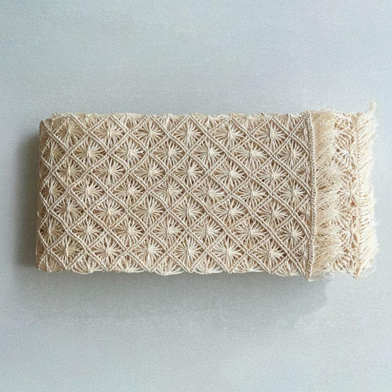 週末限定SALE 2025 誉田屋源兵衛　半幅帯芭蕉通風段文/生成色　アパカ新品