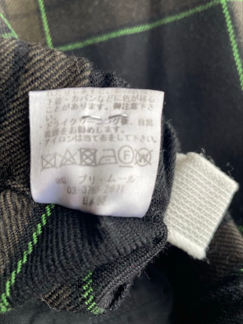 CRESCENクレッシェント　M チェック ワイド　ガウチョ　パンツ　ウール