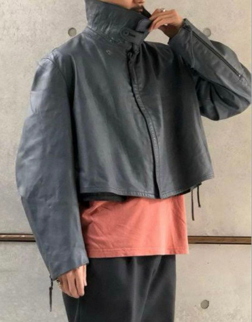 ドイツ軍　サブマリン レザージャケット ショート丈 ヴィンテージ 古着 牛革