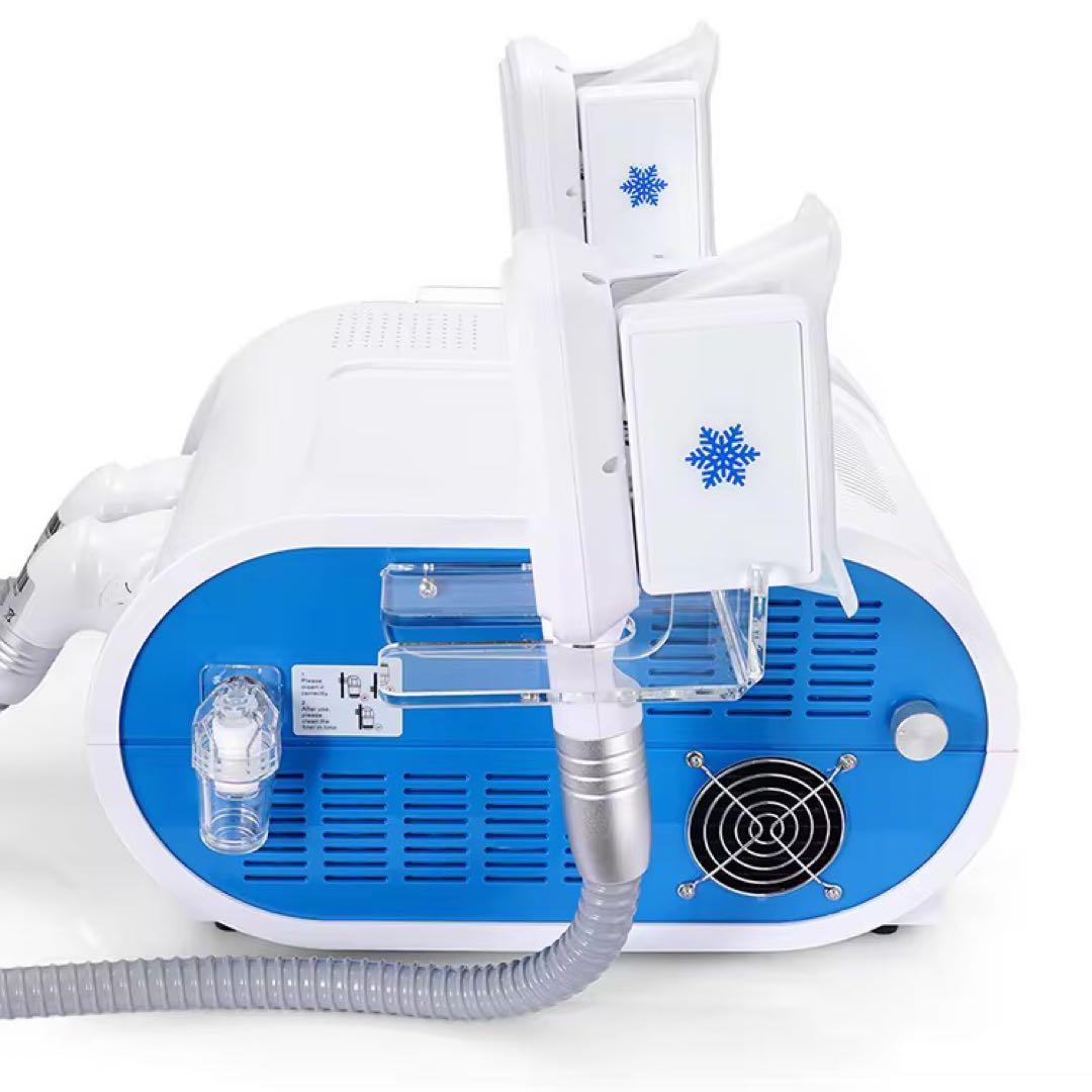 【新品】日本語説明書付き2ヘッド脂肪冷却マシン＋顎ハンドル　強力業務用コンパクト