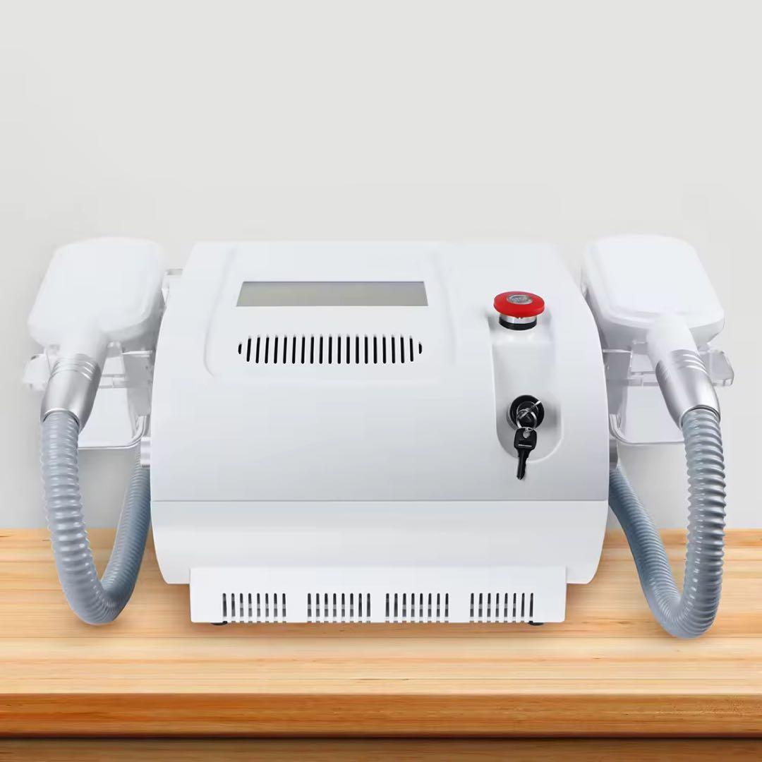 【新品】日本語説明書付き2ヘッド脂肪冷却マシン＋顎ハンドル　強力業務用コンパクト