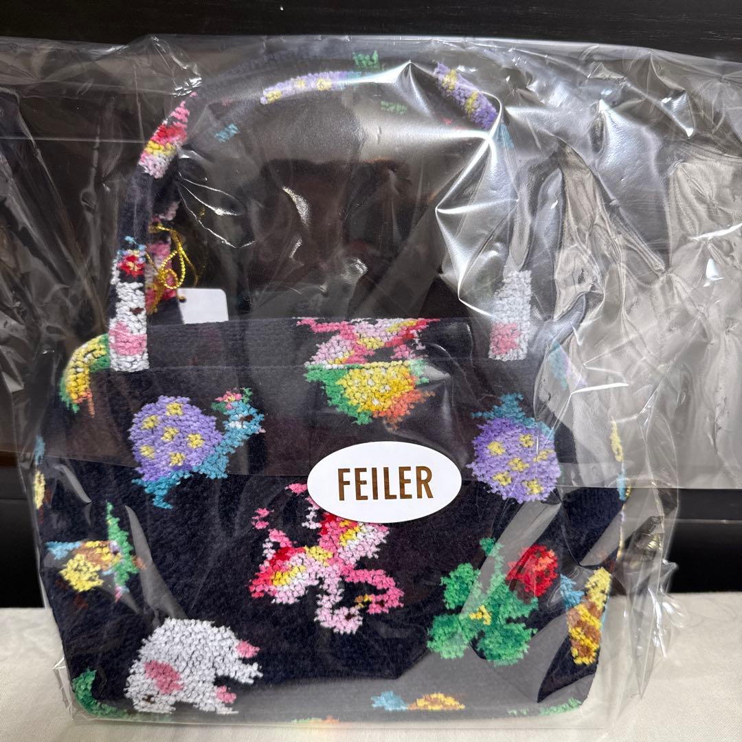 【定価での販売】フェイラー　ファンキーフォーチュン　ミニキューブバッグネイビー