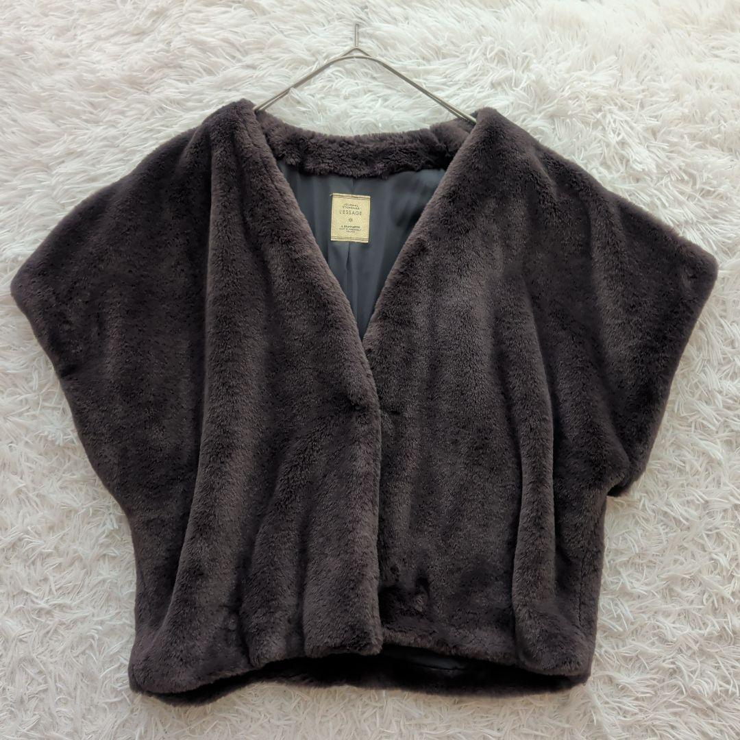 24AW ジャーナルスタンダードレサージュ ライトファーベスト 完売品 グレー