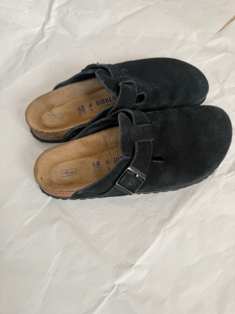BIRKENSTOCK BOSTON スエード 42 27cm ブラック