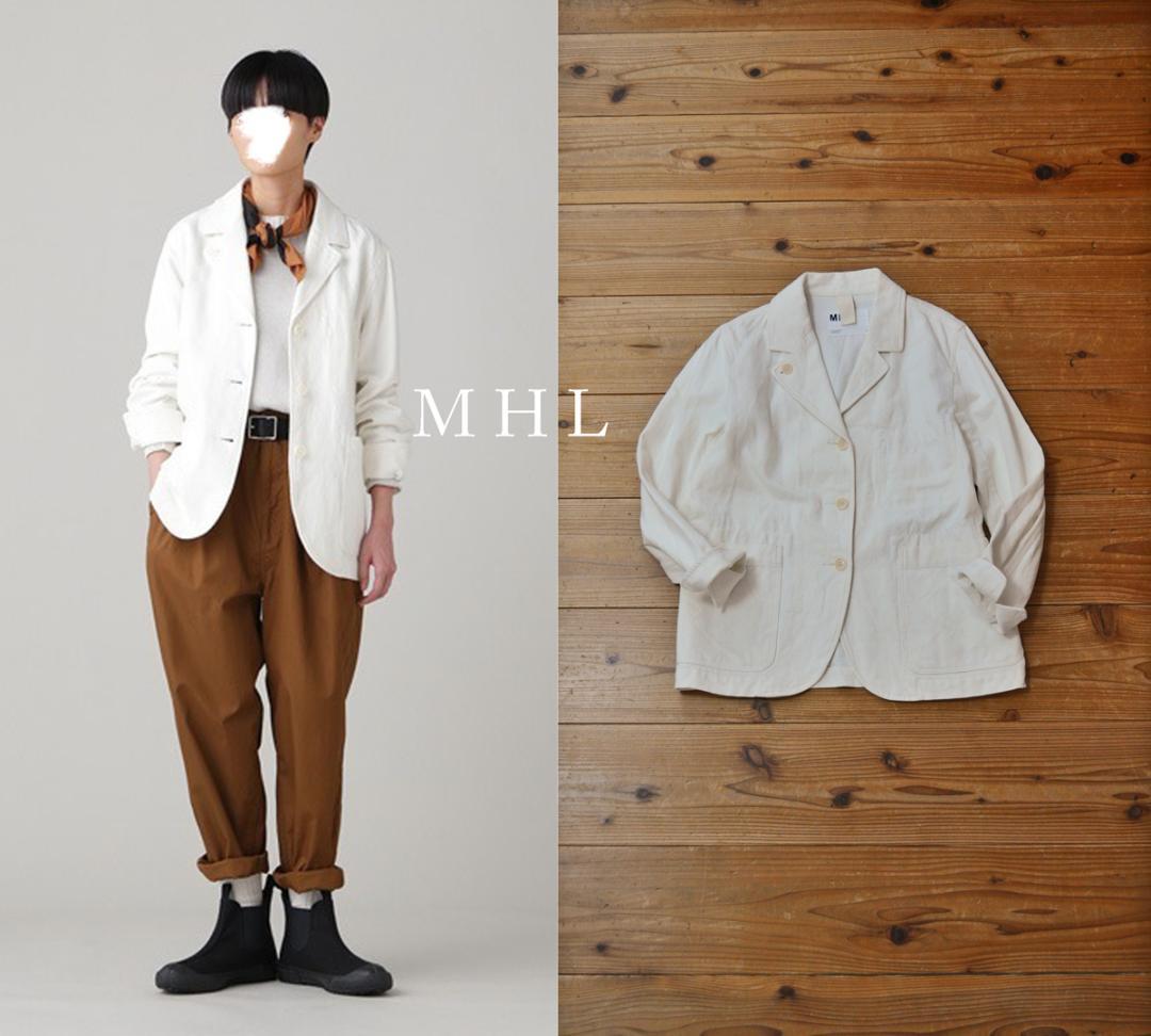 2023AW MHL WORN LINEN COTTON DRILL ジャケット