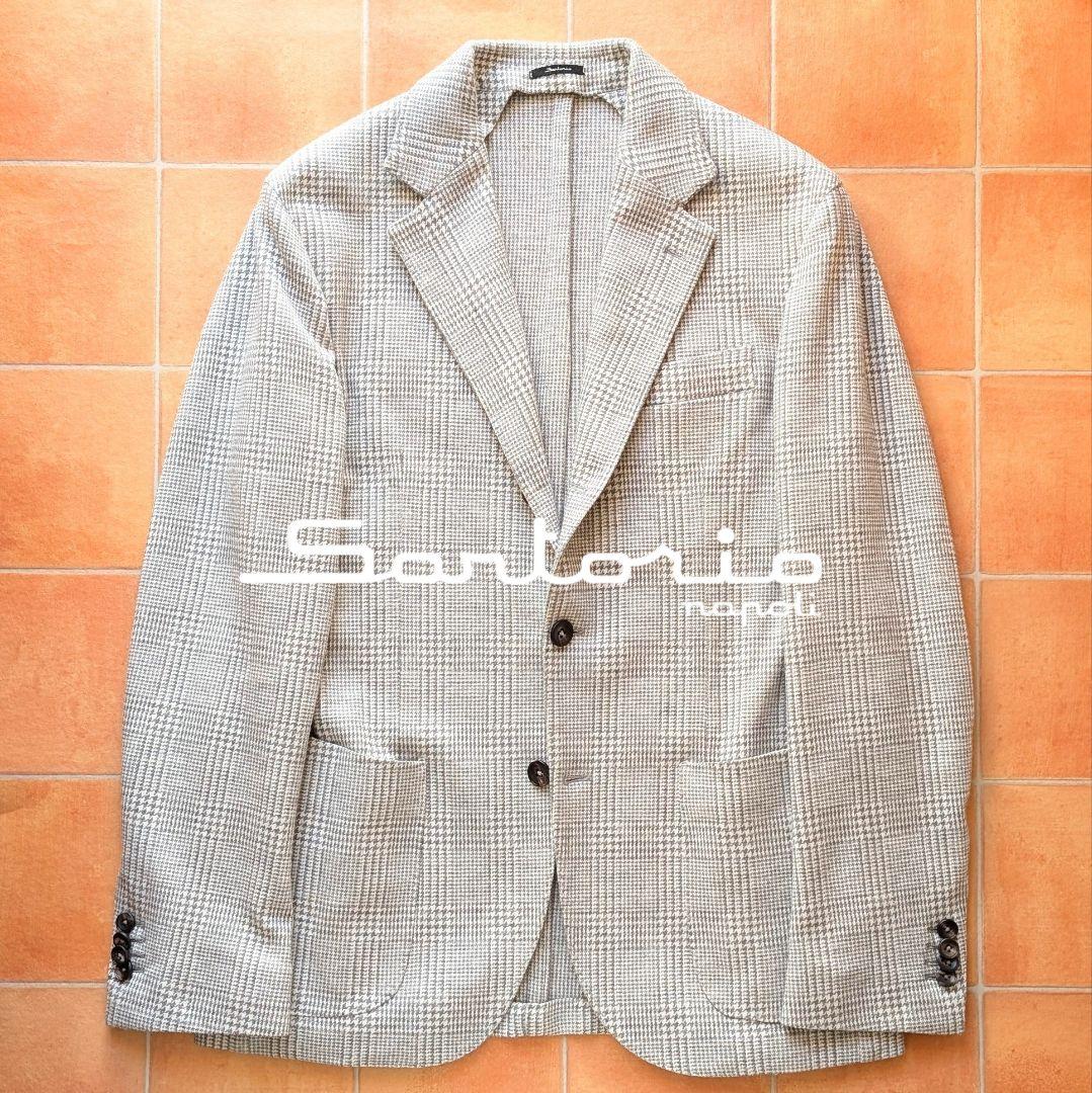 SARTORIO サルトリオ ジャケット ライトグレー チェック 46