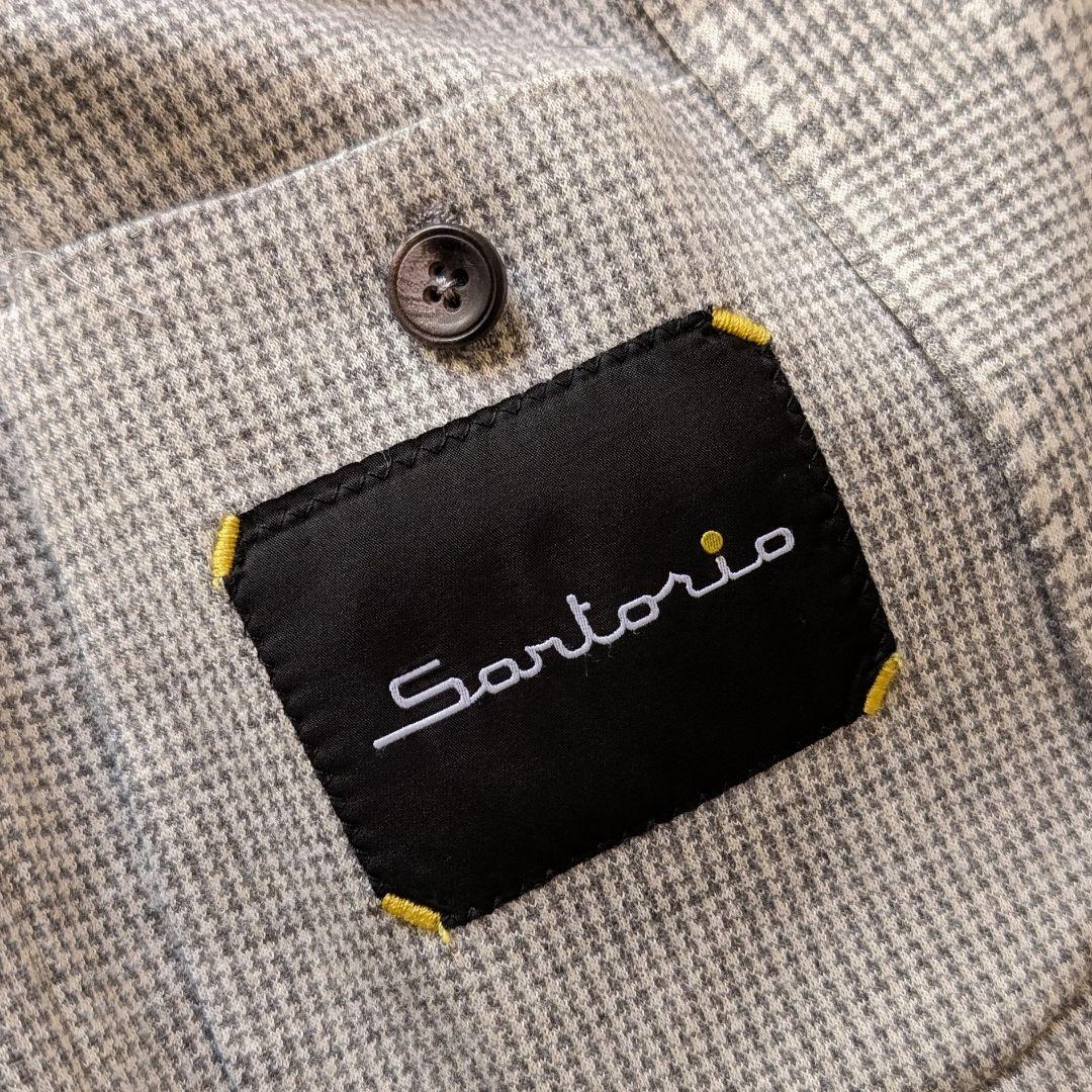 SARTORIO サルトリオ ジャケット ライトグレー チェック 46