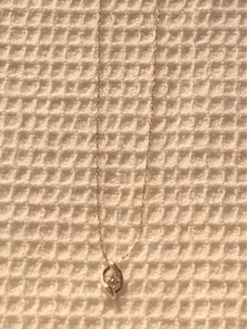 ひろ　k10 ダイヤモンド　ゴールド ネックレス スワールデザイン