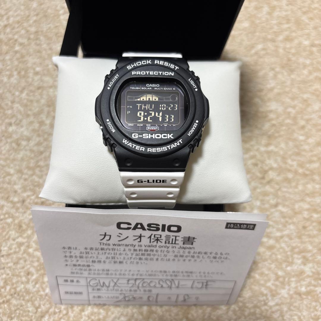 希*️様 G-SHOCK G-LIDEホワイト×ブラック GWX-5700SSN
