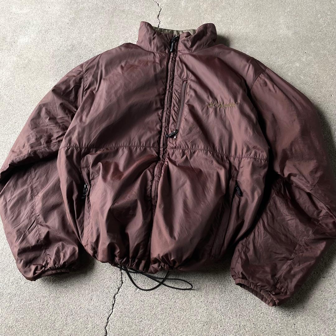 ジャケット・アウター columbia puffer jacket graph check brown