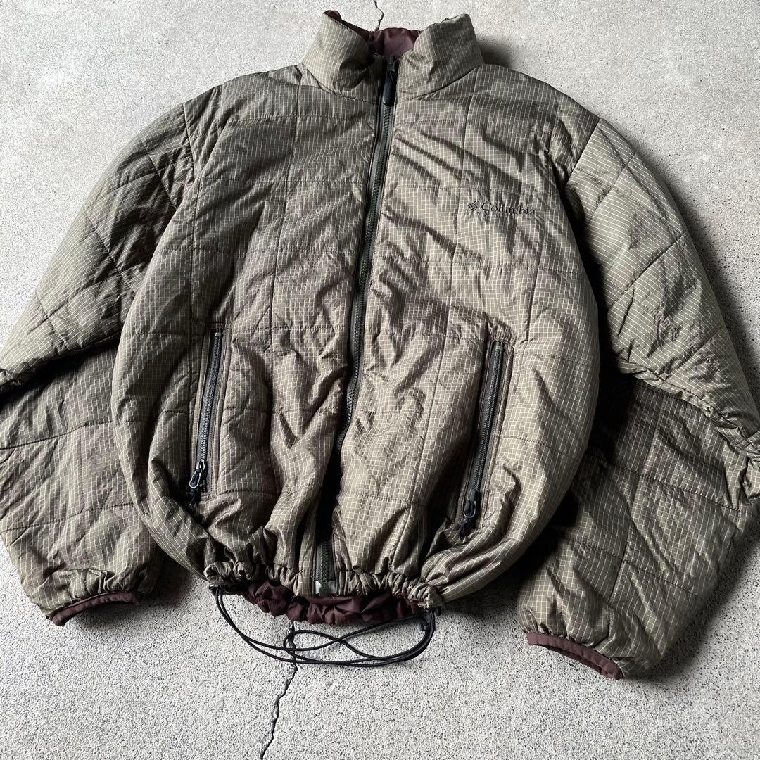 ジャケット・アウター columbia puffer jacket graph check brown