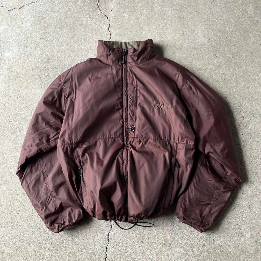 ジャケット・アウター columbia puffer jacket graph check brown