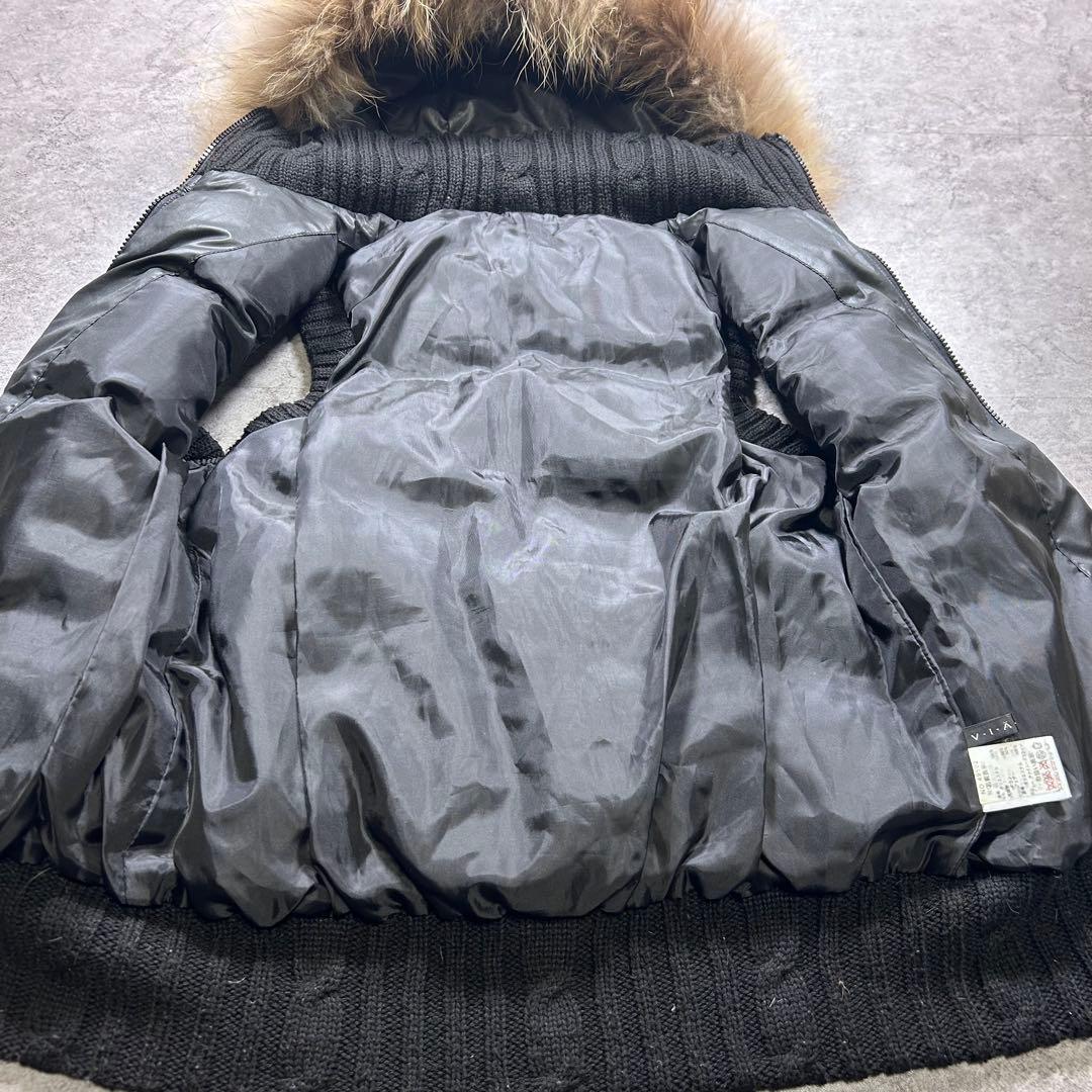 00s【archive】ファーダウンベスト/Y2K/光沢/opium/お兄系/黒