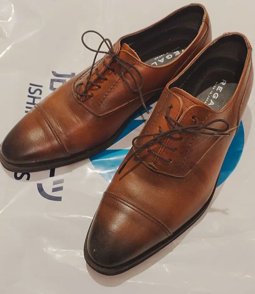 REGAL ブラウン 革靴 ストレートチップ GORE-TEX