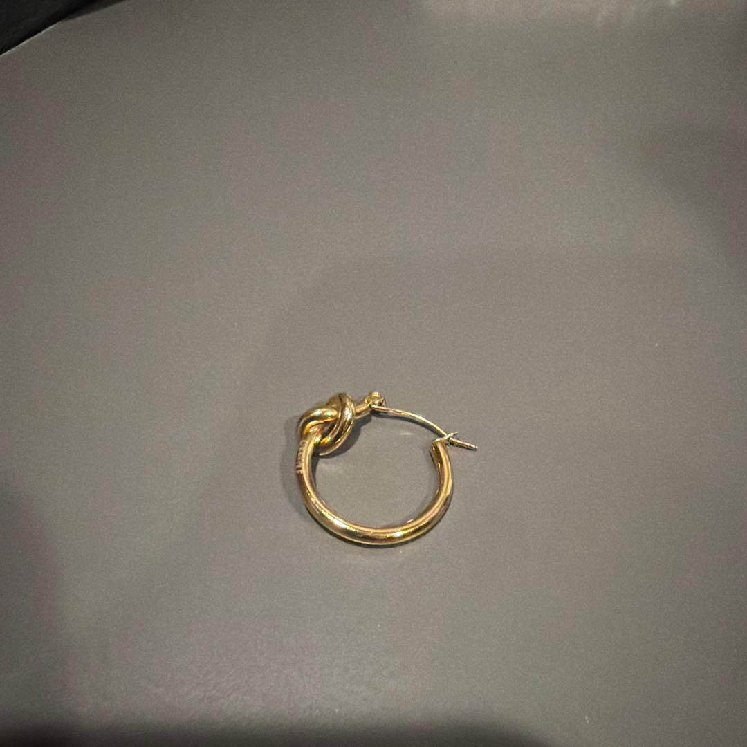 CELINE ノット スモールフープ ゴールド 片耳 ピアス