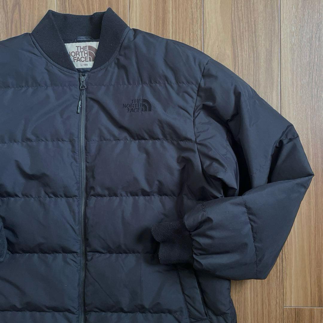 Lノースフェイス黒ブラックボンバーダウンジャケット
