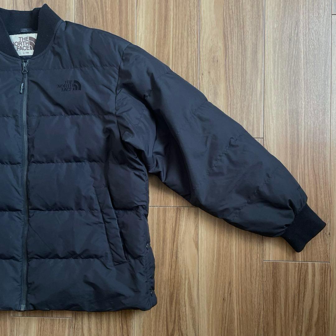 Lノースフェイス黒ブラックボンバーダウンジャケット