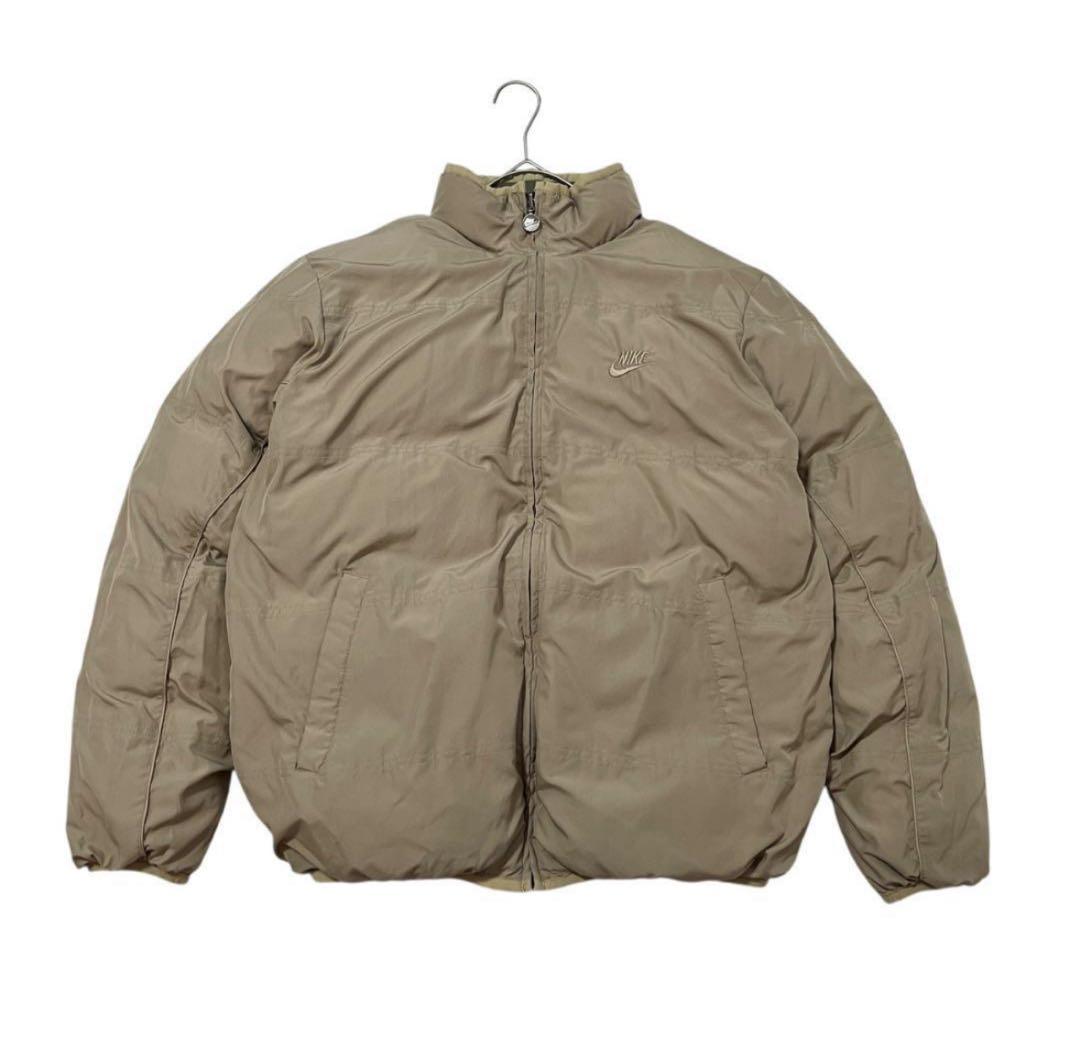 (1月末まで出品 )NIKE リバーシブルダウンジャケット カーキ/ベージュ L