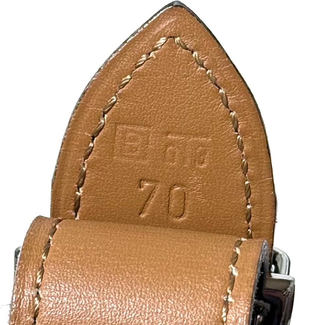 希少 HERMES エルメス マルジェラ期 ベルト シェーヌダンクル レザー 黒