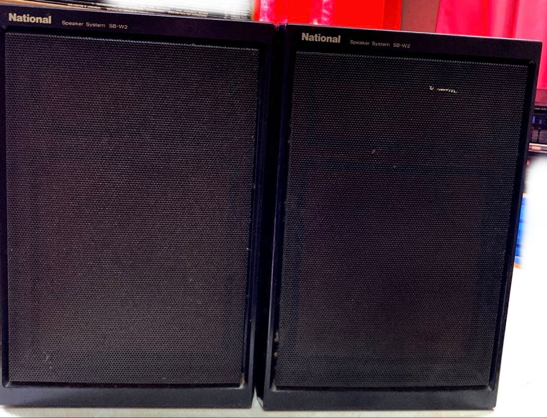 【ジャンク品】National SG-W2 ミニコンポ 本体＆スピーカー2個