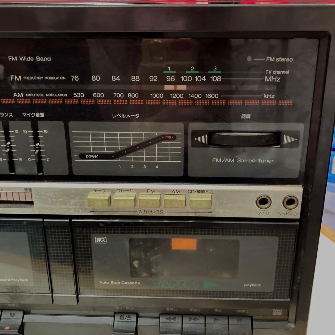 【ジャンク品】National SG-W2 ミニコンポ 本体＆スピーカー2個