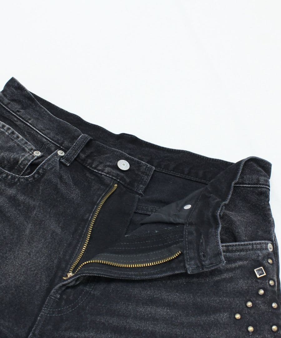 お値下げ最終今季RNA★スタッズラインルーズカットレングスパンツ