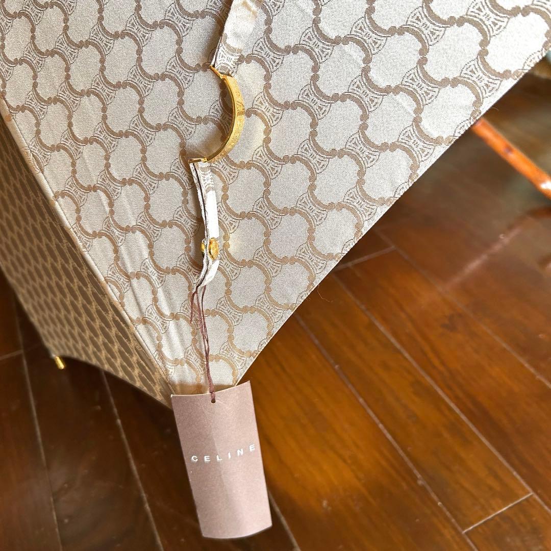 CELINE セリーヌ 日傘 雨傘パラソル トリオンフ柄ゴールド金具タグ付　新品