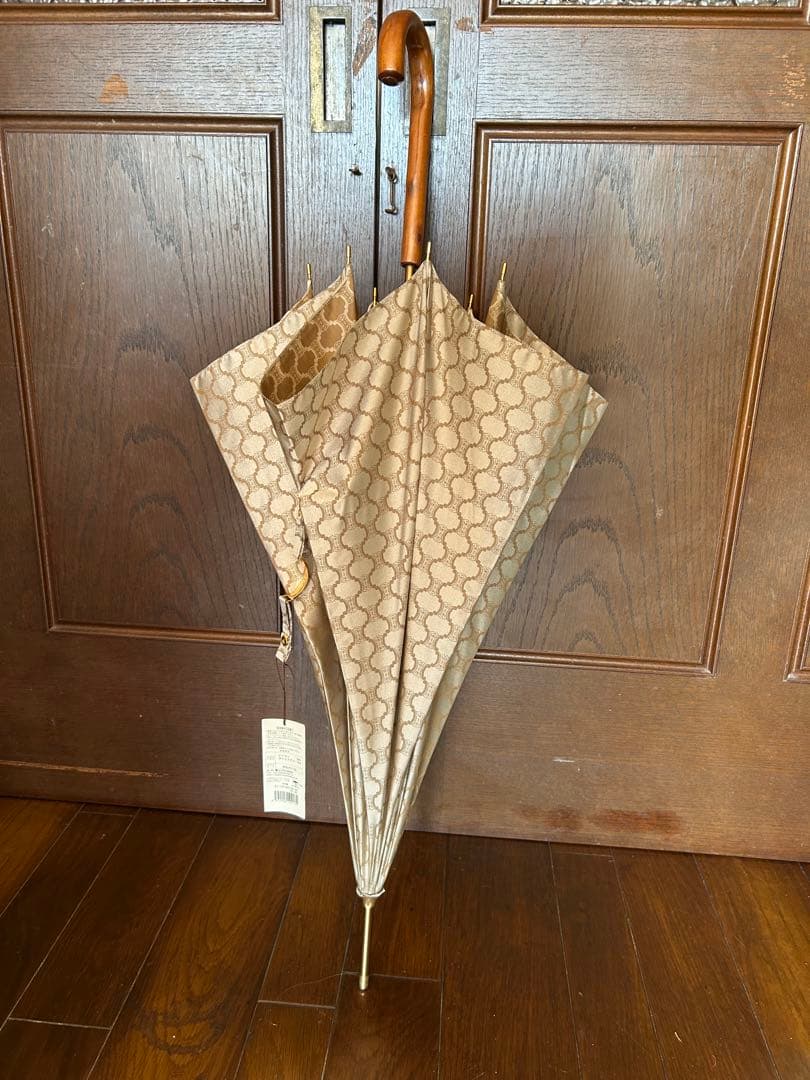 CELINE セリーヌ 日傘 雨傘パラソル トリオンフ柄ゴールド金具タグ付　新品