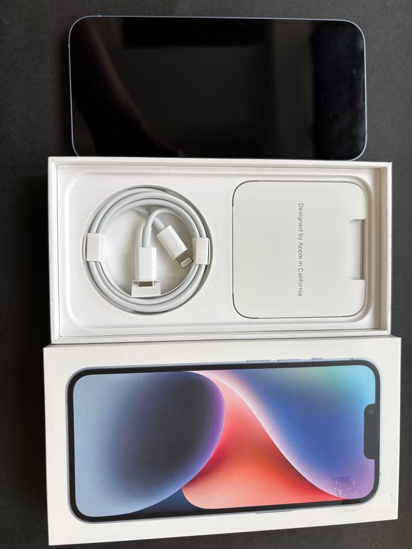 Apple iPhone 14 ブルー 本体 充電ケーブル付き値下げ