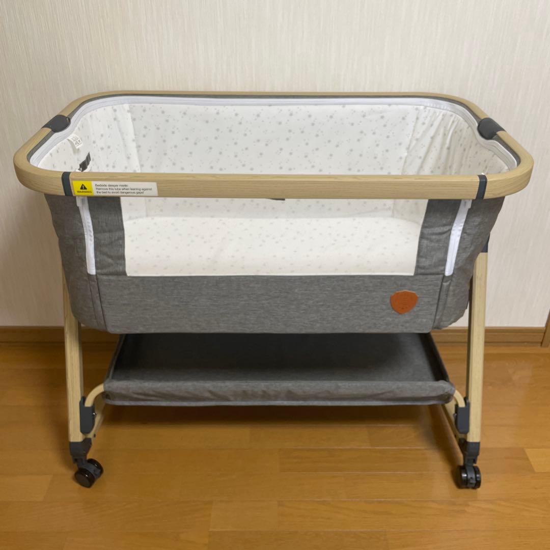 ベビーベッド　HZDMJ 高さ調節可　コンパクト　折り畳み　ゆりかご