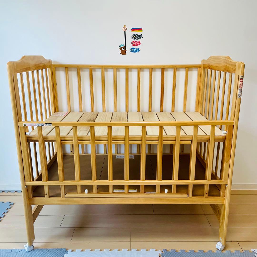 ※直接引取り限定※カトージ　ベビーベッド　ハイタイプ