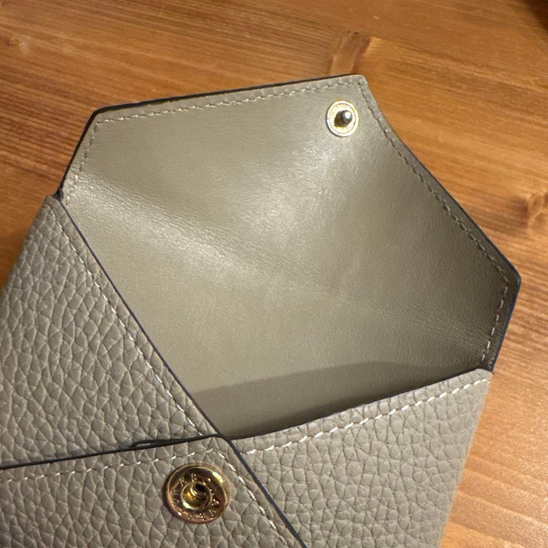 ボナベンチュラ　エンベロープ カードケース シュリンクレザー　エトゥープ