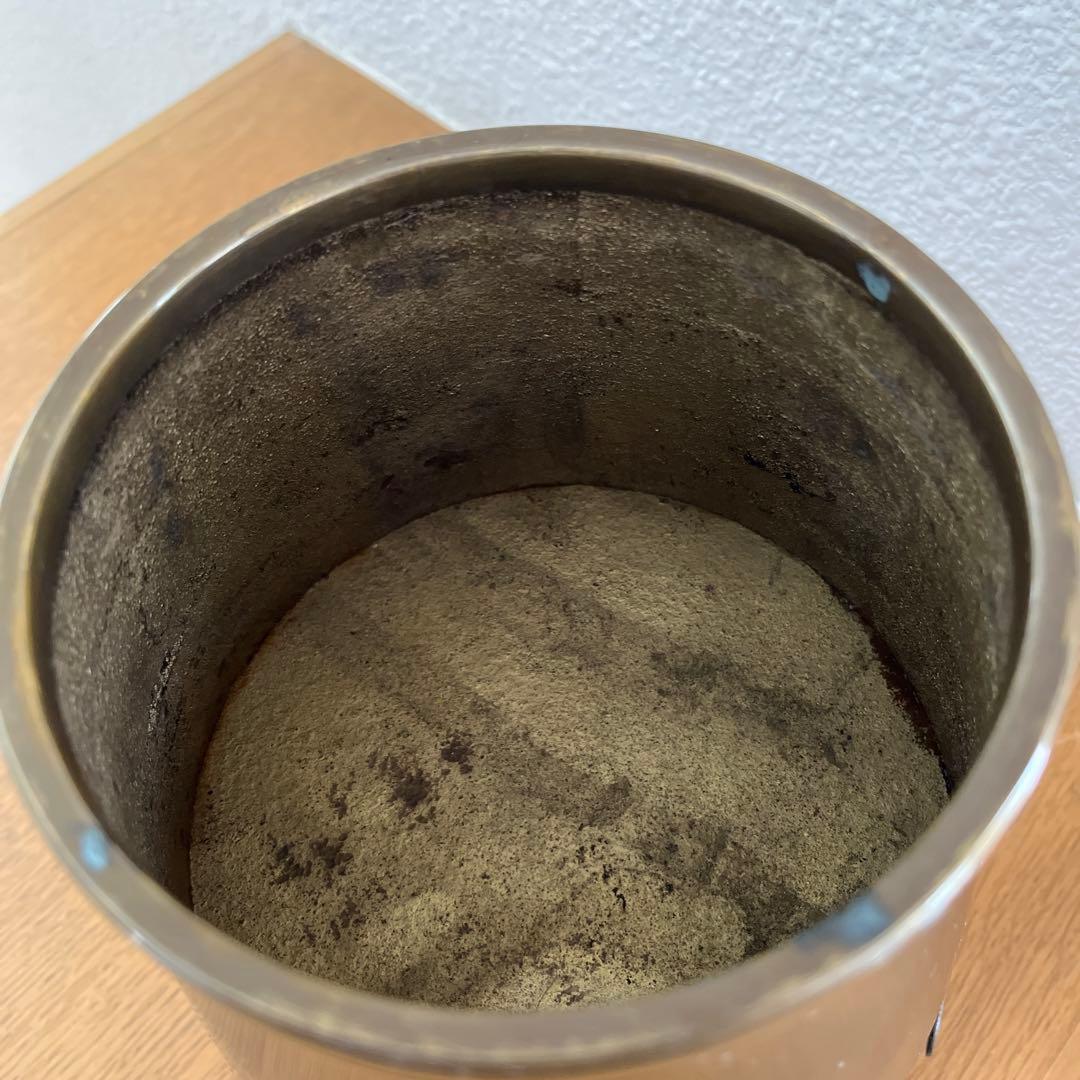 池坊　花器　御玄猪　銅器　薄端　おげんちょ