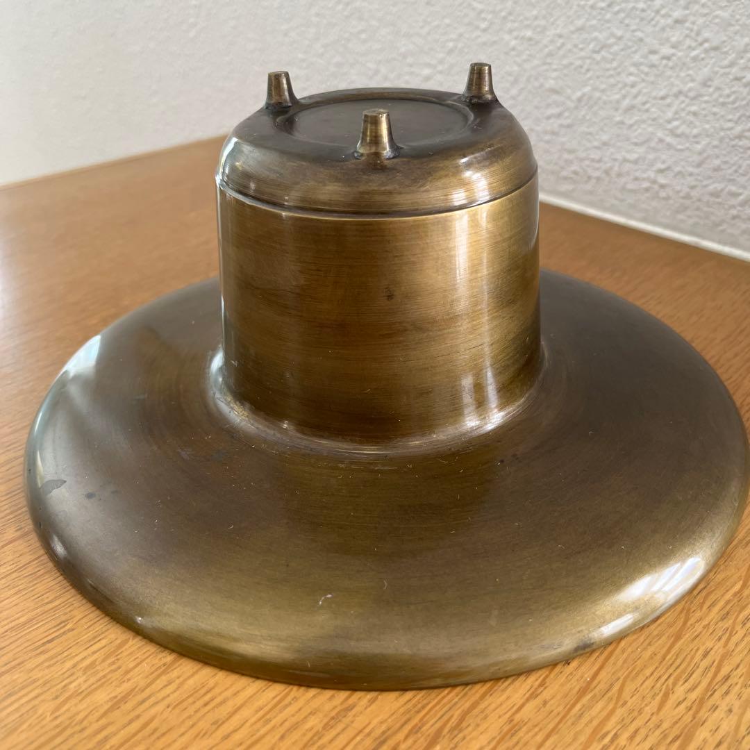 池坊　花器　御玄猪　銅器　薄端　おげんちょ