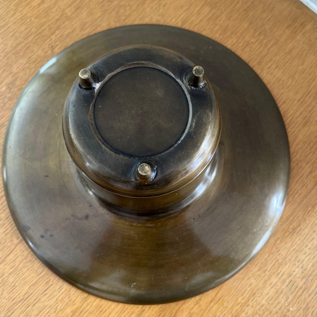 池坊　花器　御玄猪　銅器　薄端　おげんちょ