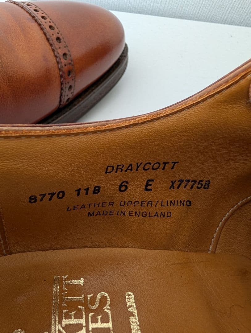 【美品】クロケット & ジョーンズ キャップトゥ 6E