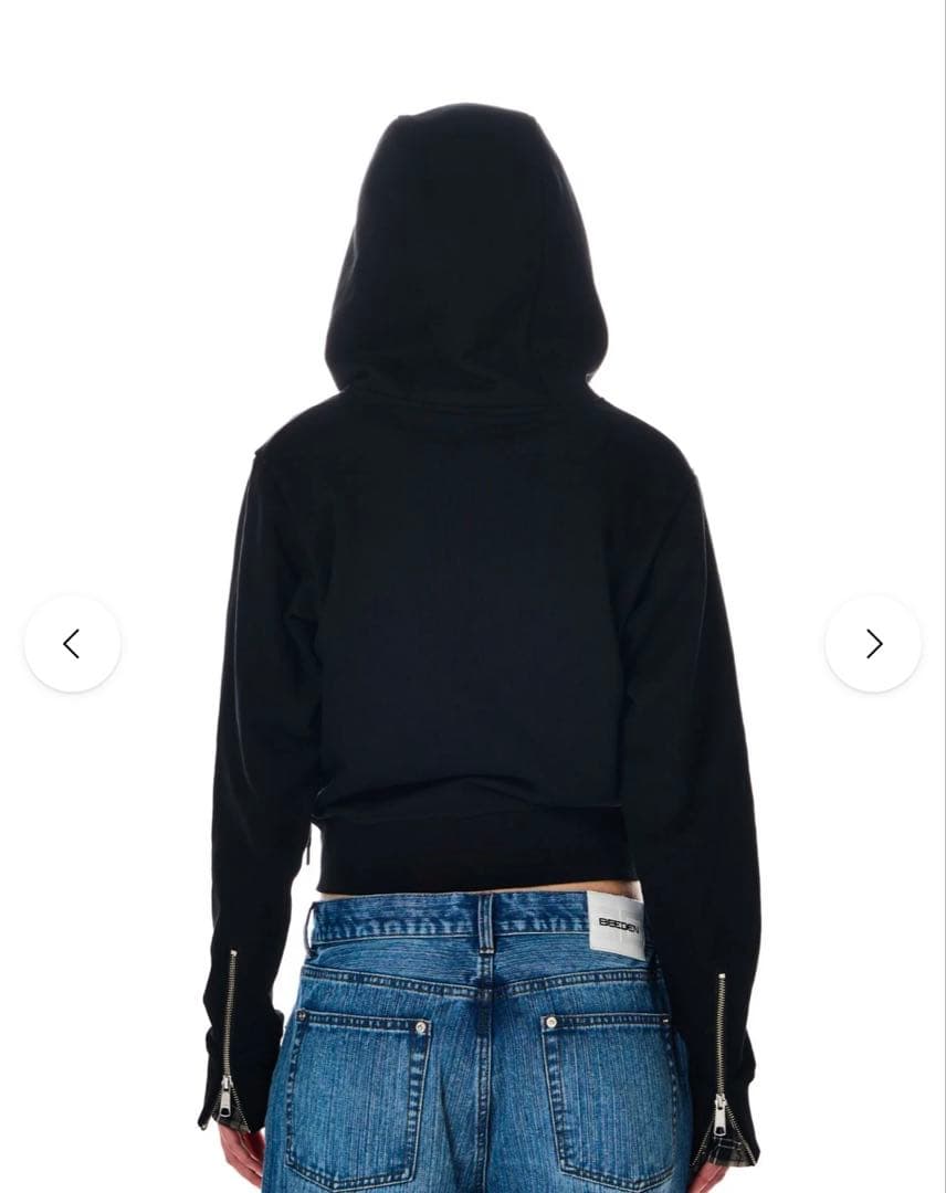 beeden DUALITY ZIP DESIGN HOODIE ブラック