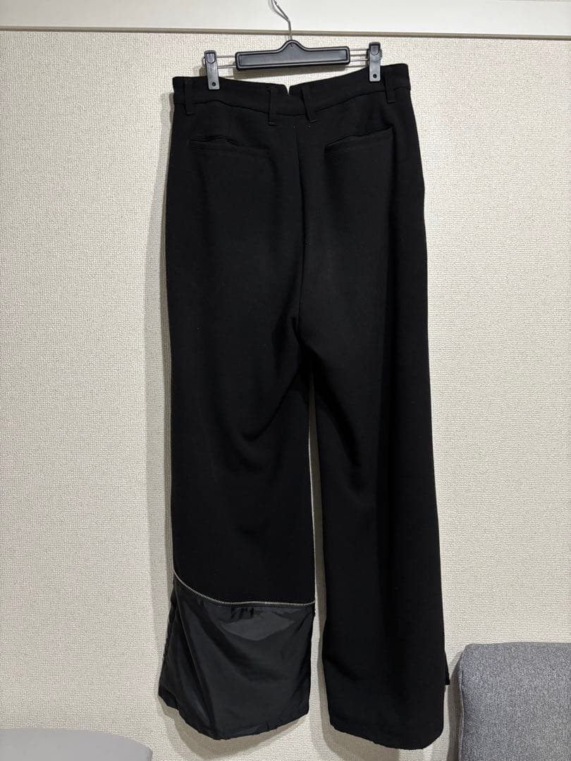 【12月限定大幅値下げGRANCY】 リバースレイヤードスラックスブラックL