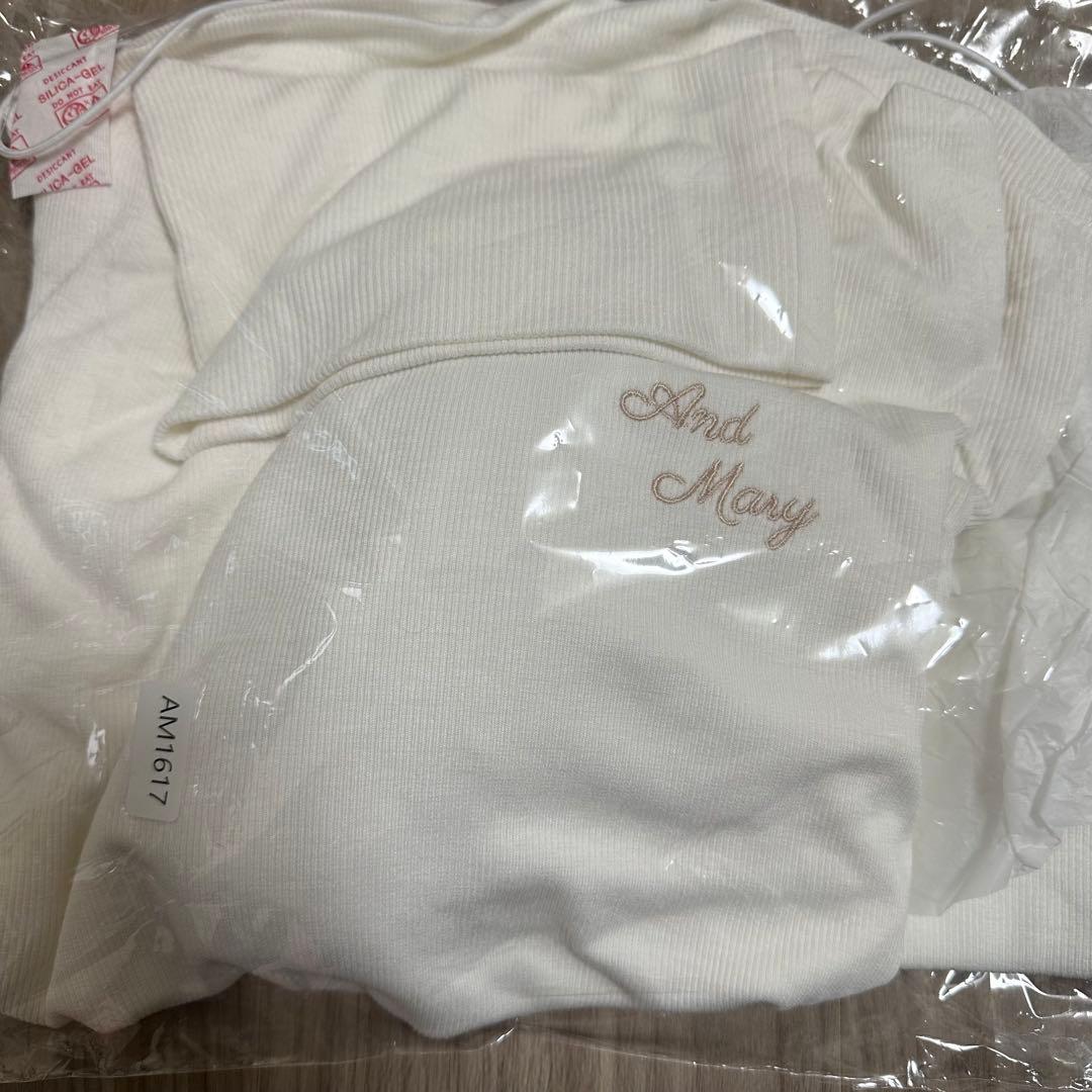 トップス andmary Nicole fur tops white