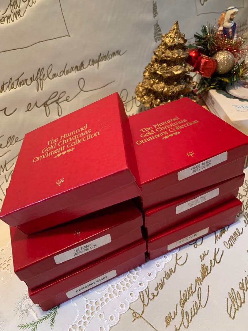 ゲーベル人形　ビンテージ24金仕上クリスマスオーナメントコレクション6個セット！