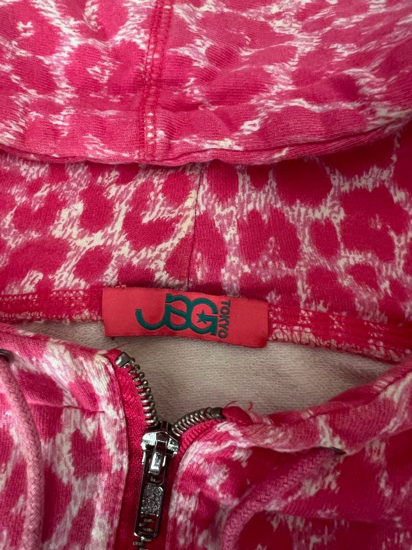 JBG レオパード柄 フード付きパーカー