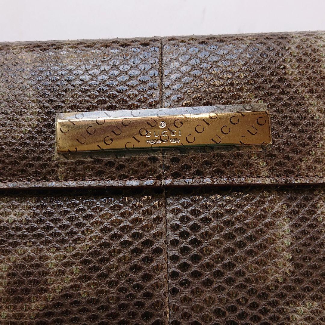 さっ♪13GUCCI 未使用 長財布 スネーク皮 女性用