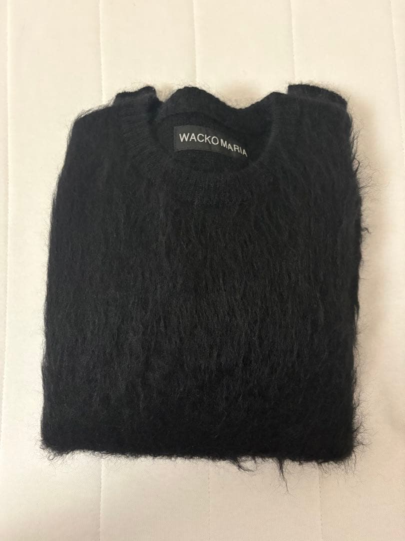 最終価格ワコマリア25FWミックスモヘアニットセーター黒M