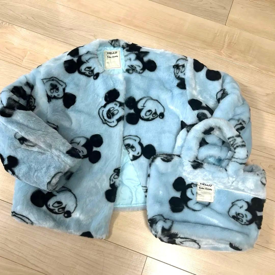 未使用　ロデオクラウンズ　ディズニー　ミッキーマウス　ファー　ジャケット