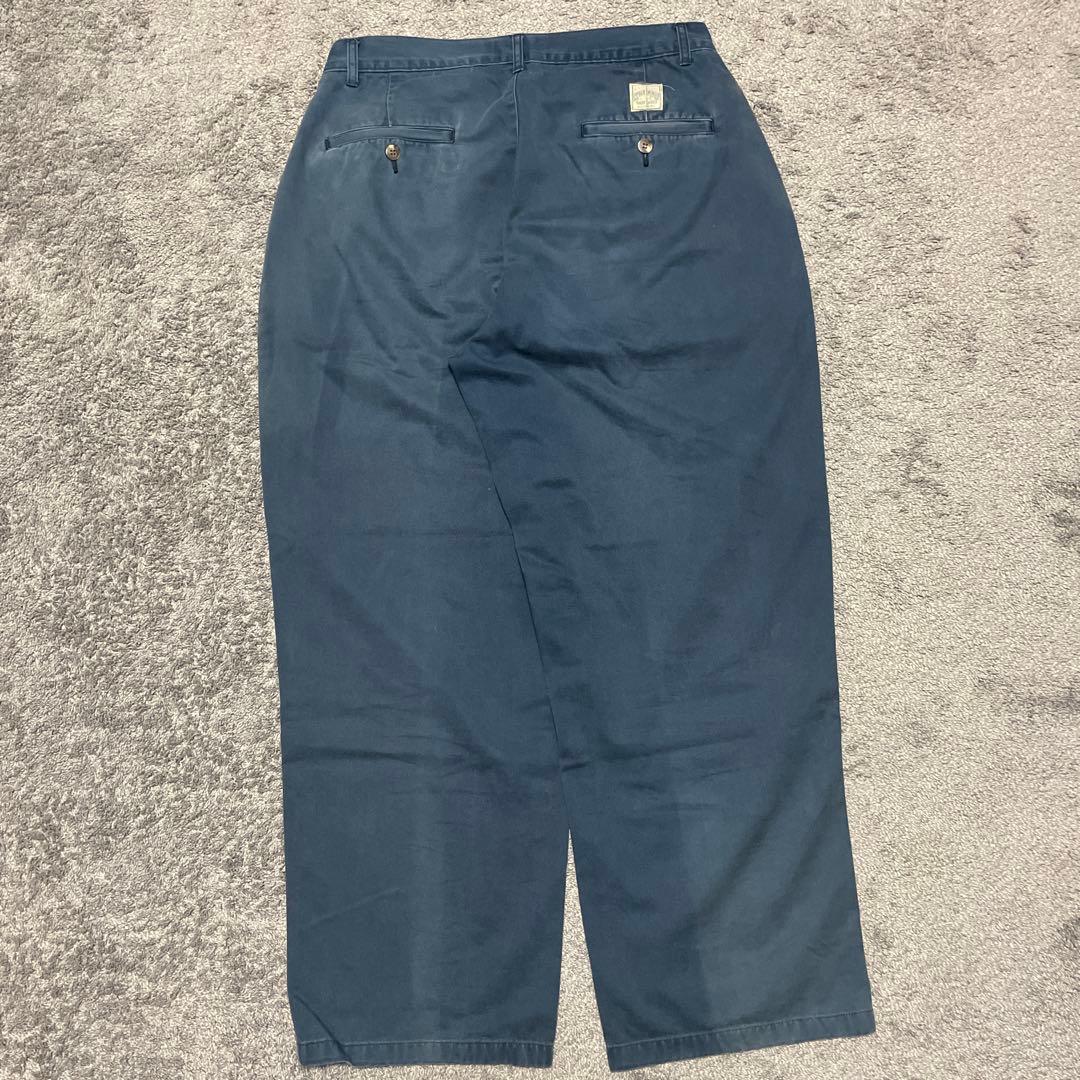 80s usa製 初期 ポロチノ フェード ラルフローレン w32 ネイビー