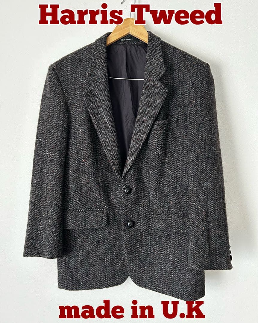 Harris Tweed テーラードジャケット　ウールジャケット　U.K.製