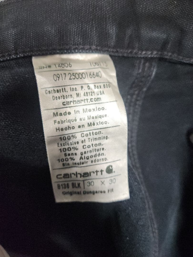 Carhartt ダブルニーペインターパンツ ブラック 30×30